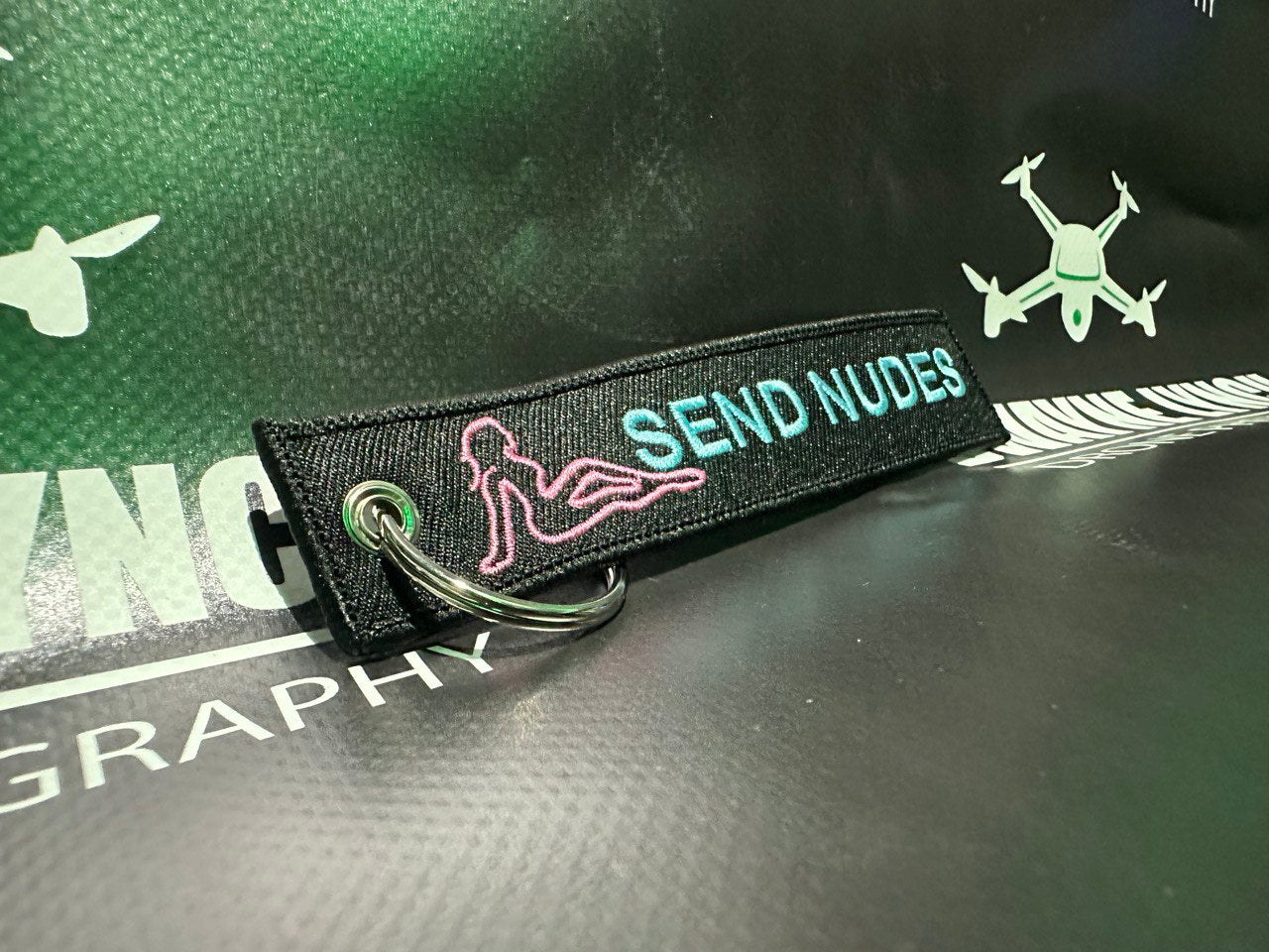Send Nudes Embroidered Key Chain